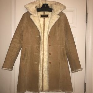 Steve Madden Suede Fur Lined Winter Coat - XS